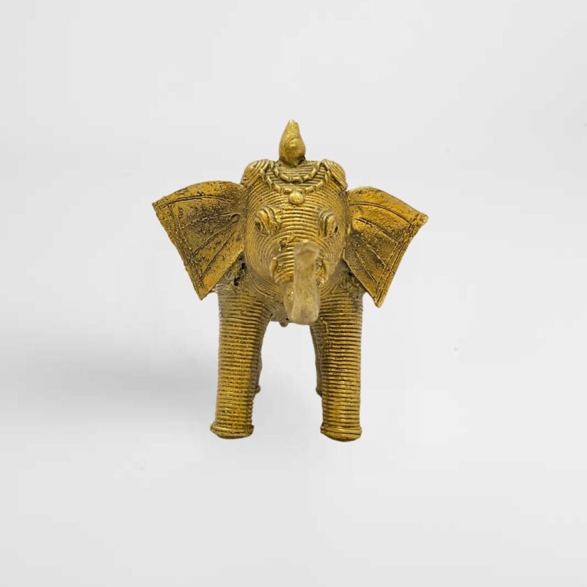 Elephant Dhokra Sitting Statue