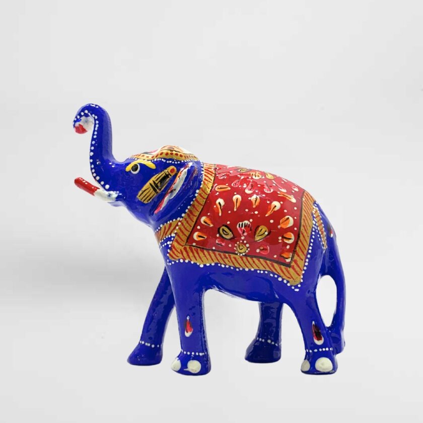 Metal Meenakari Painting Elephant - Image 3