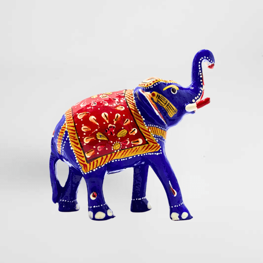 Metal Meenakari Painting Elephant - Image 2