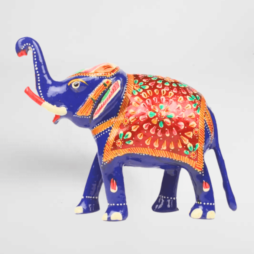 Metal Meenakari Painting Elephant